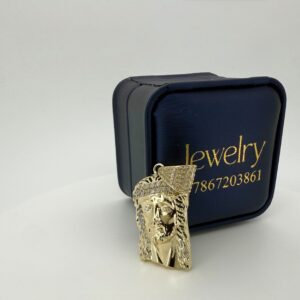 chain /pendant Face of christ 10k zircw 4.6gr