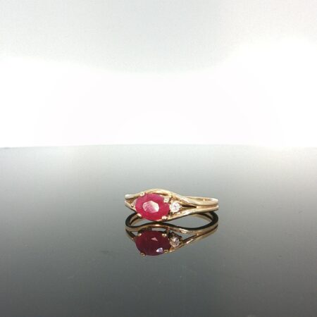 Ring Diamond/ruby Diamond and ruby ​​rings 14k Diamond/ruby size 7 2.4gr