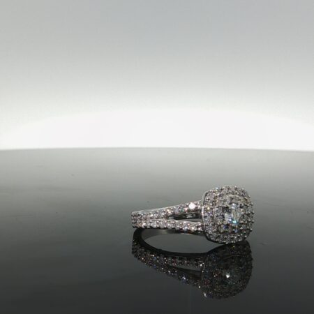 Ring square3 level 10k diamante size7 4.35gr