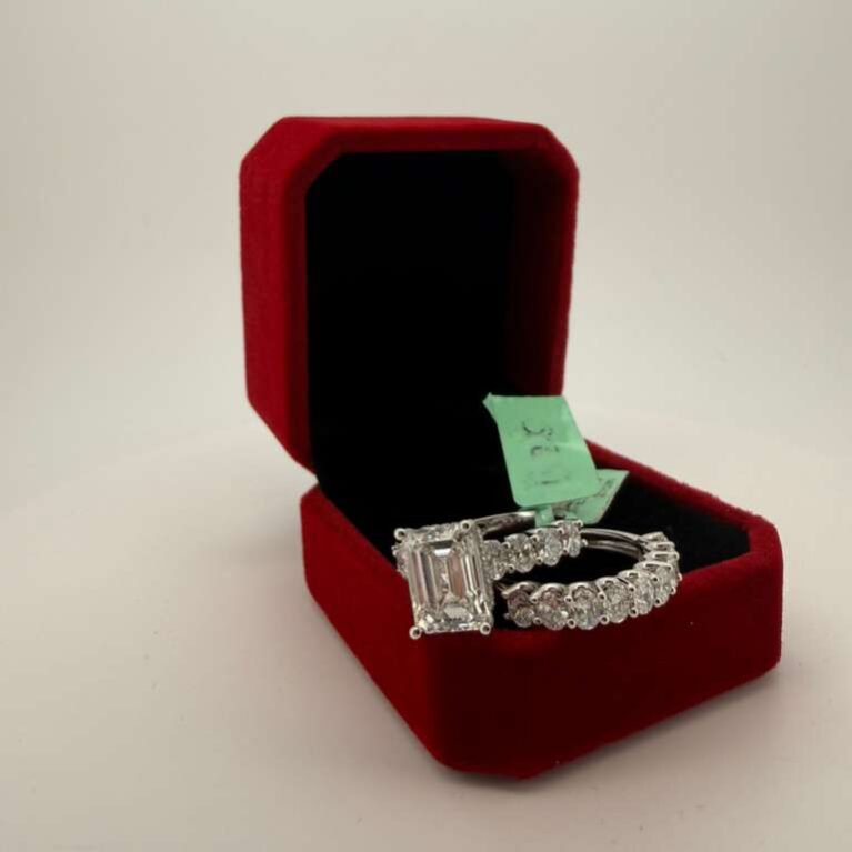 Diamond Ring Bridal Lady 14k Lab. Diamons Size size 7 Weight 6.78ctw(4.00ct)