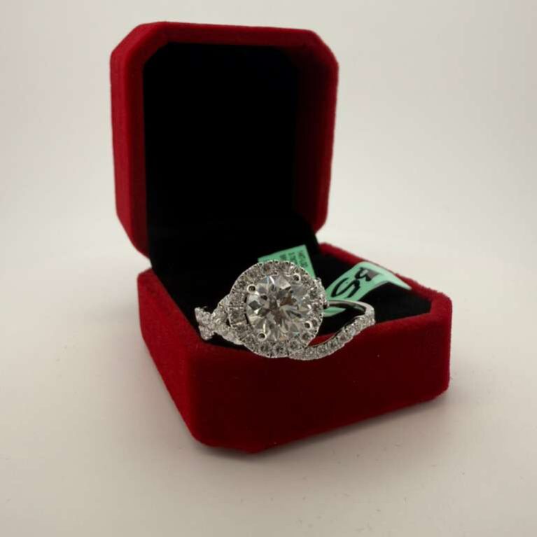 Diamond Ring Bridal Lady 14k Lab. Diamons Size size 7 Weight 3.778ctw (2.5ct)