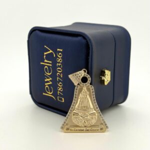 chain /pendant Virgin of Charity Pendant 10k zircw 6gr