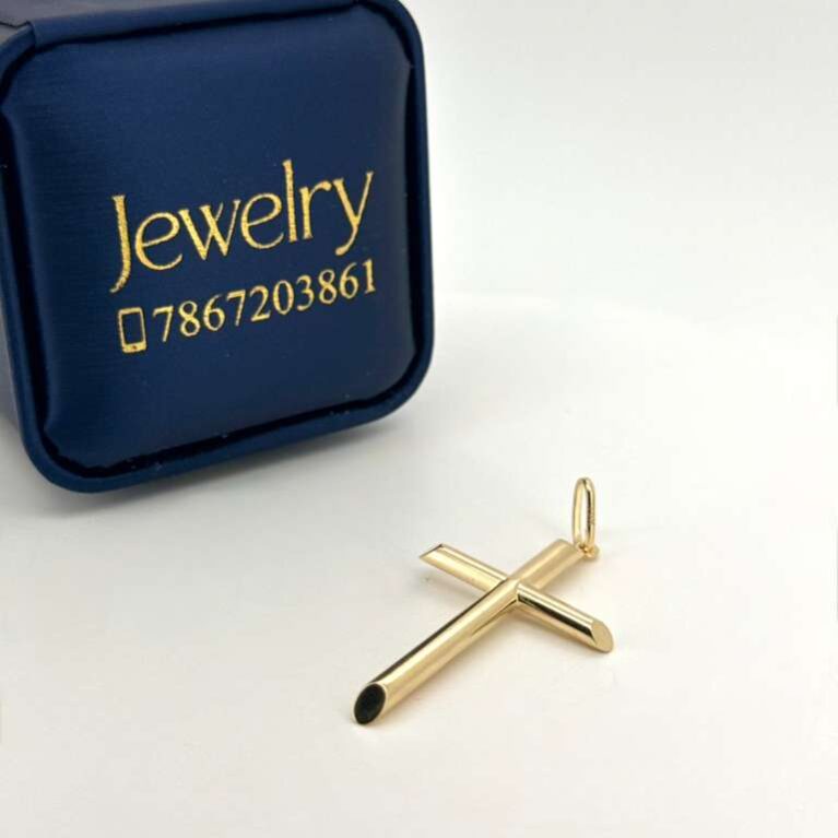 Cross pendant 10k Size Weight 1.8gr
