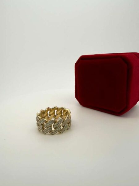 Ring + Diamond chain link 10k Size 10.5 Weight 13.1gr