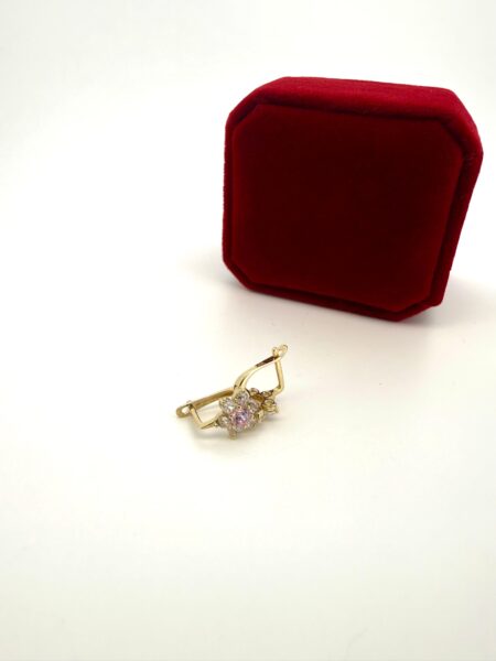 Earring w/zirc 14k zirc W Weight 2.1gr