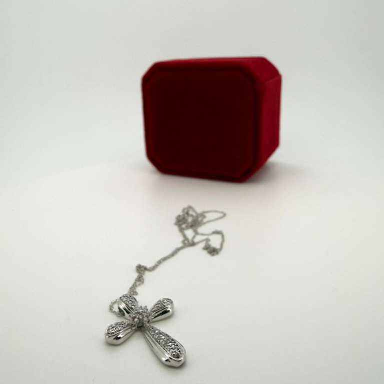 Chain + Diamond 10k Size 18/1m Weight 0.08ctw