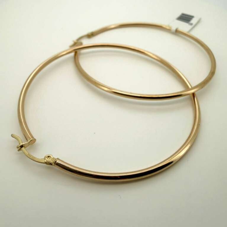 Earring 10k Size 60x2mm Weight 3.7gr