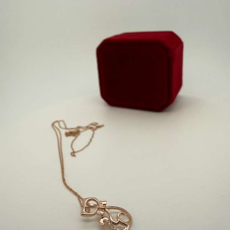Chain + Diamond 10k Size 18/1mm Weight 0.05ctw