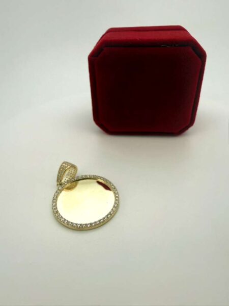 pendant  w /zirc photo 10k zirc W Size 1.5'' Weight 3.5gr