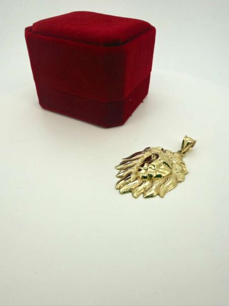Earring lion face 10k Weight 3.7gr