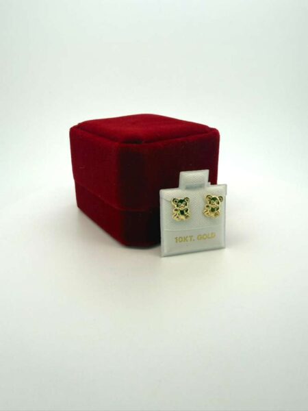 Earring teddy bear 10k Weight 0.3gr