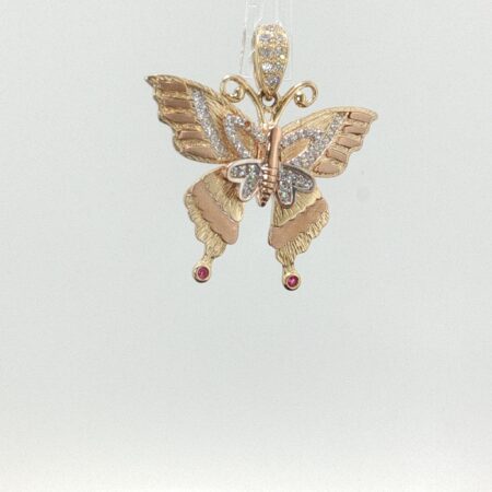 pendant Butterfly pendant w/zirc 14k zirc WR Weight 4.65gr