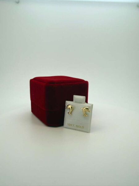 Earring dolphin 10k Weight 0.25gr