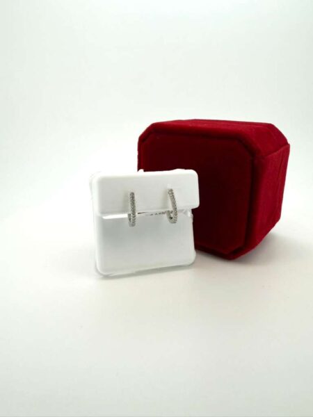 Earring/Diamond hoops 10k diamante Weight 0.07ctw