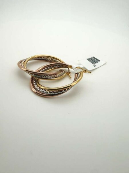 Earring triple ring pendant 10k Size Weight 2.gr